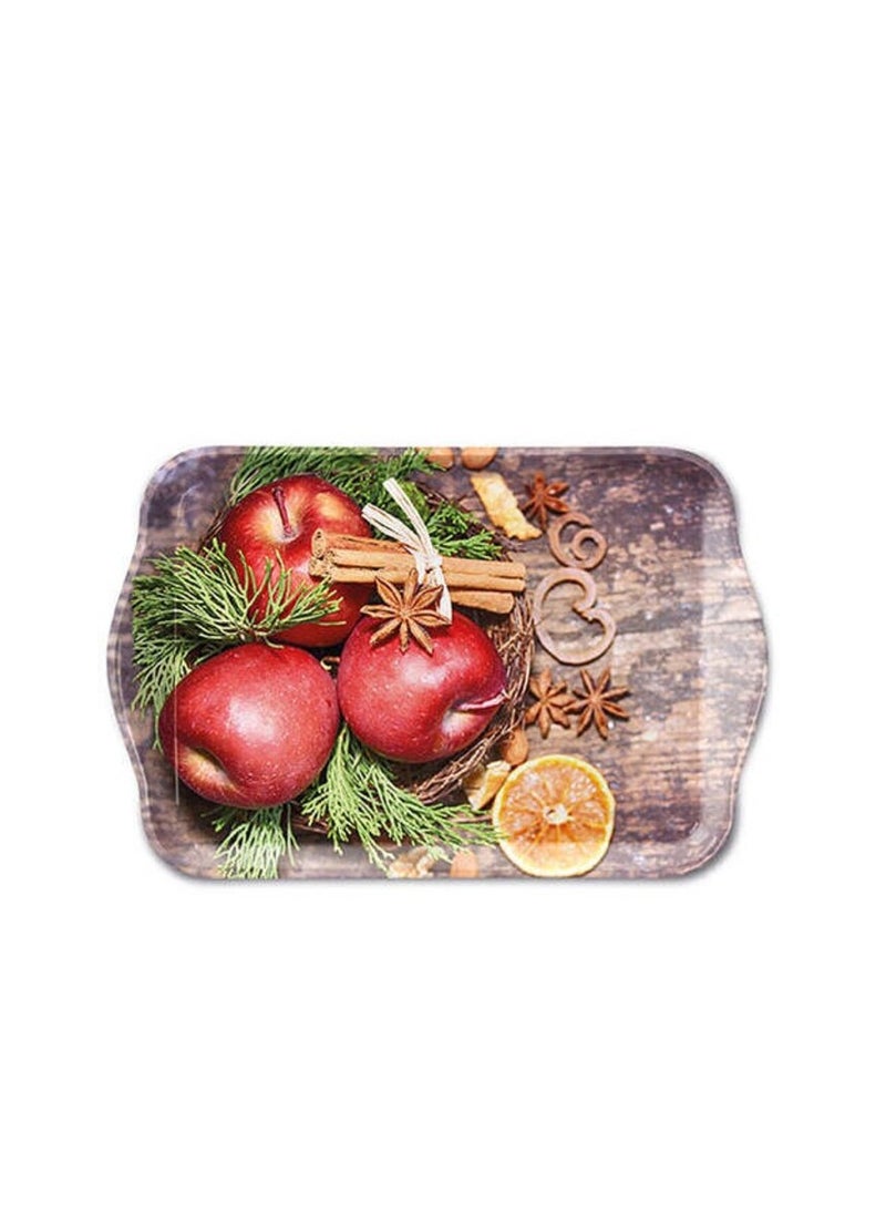 Ambiente Ambiente Melamine Tray Winter Apples - 13X21cm  - Image 1