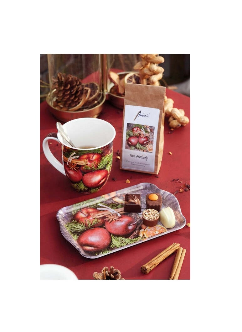 Ambiente Ambiente Melamine Tray Winter Apples - 13X21cm  - Image 3