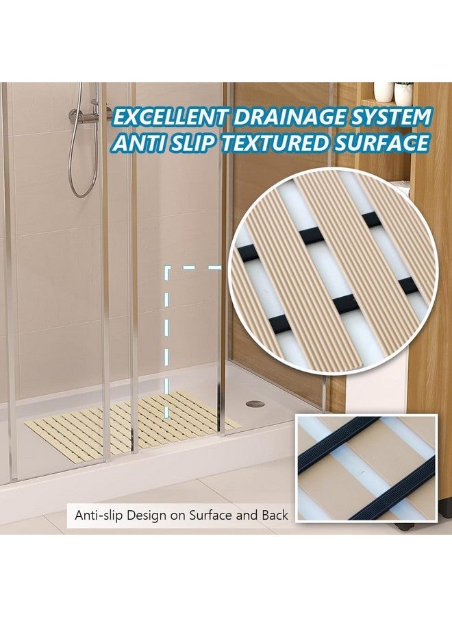 Eurotex Anti Skid Mat for Bathroom Floor, Bathroom Anti Skid Mats for Bathing Area, Kitchen, Pool Wet Area, Non Slip (43x61 cm, Beige) - Image 2