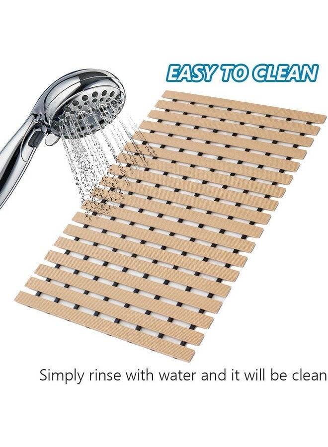 Eurotex Anti Skid Mat for Bathroom Floor, Bathroom Anti Skid Mats for Bathing Area, Kitchen, Pool Wet Area, Non Slip (43x61 cm, Beige) - Image 3