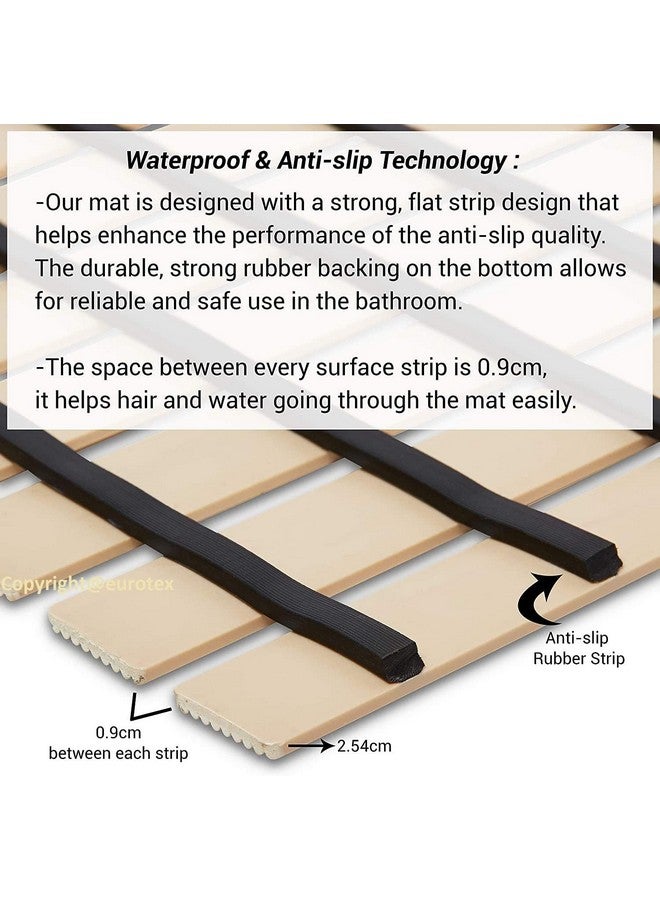 Eurotex Anti Skid Mat for Bathroom Floor, Bathroom Anti Skid Mats for Bathing Area, Kitchen, Pool Wet Area, Non Slip (43x61 cm, Beige) - Image 5