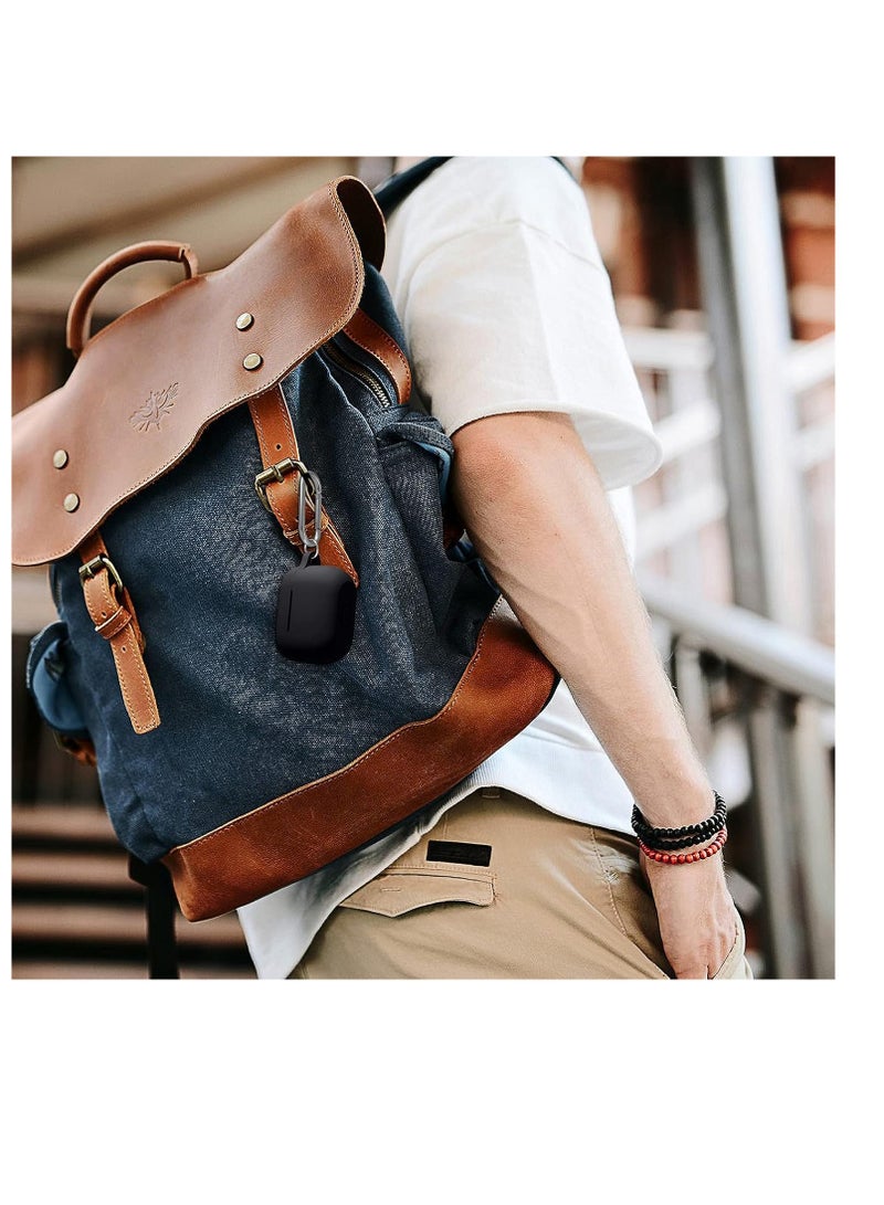 Silicone Case Compatible with Anker Soundcore Liberty 4 NC Earbuds, Soft Silicone Protective Case Cover, Shockproof Sleeve with Carabiner (Green) - Image 3