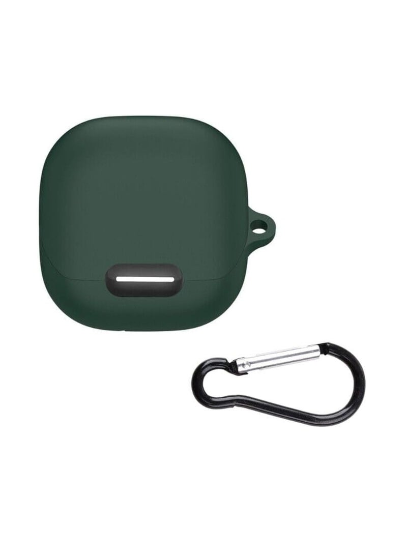 Silicone Case Compatible with Anker Soundcore Liberty 4 NC Earbuds, Soft Silicone Protective Case Cover, Shockproof Sleeve with Carabiner (Green) - Image 1