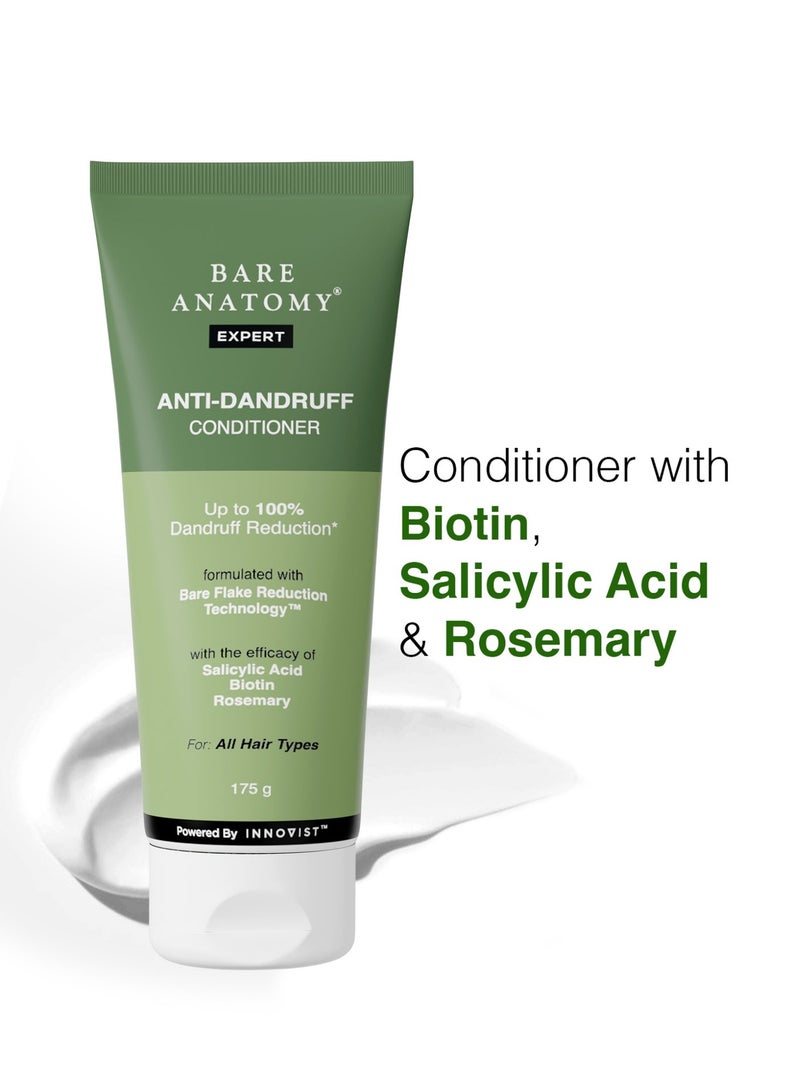 BARE ANATOMY Anti Dandruff Hair Conditioner with Biotin, Salicylic Acid & Rosemary | Removes Flaky Buildup | Moisturizes & Strengthens Hair | 175gm - Image 1