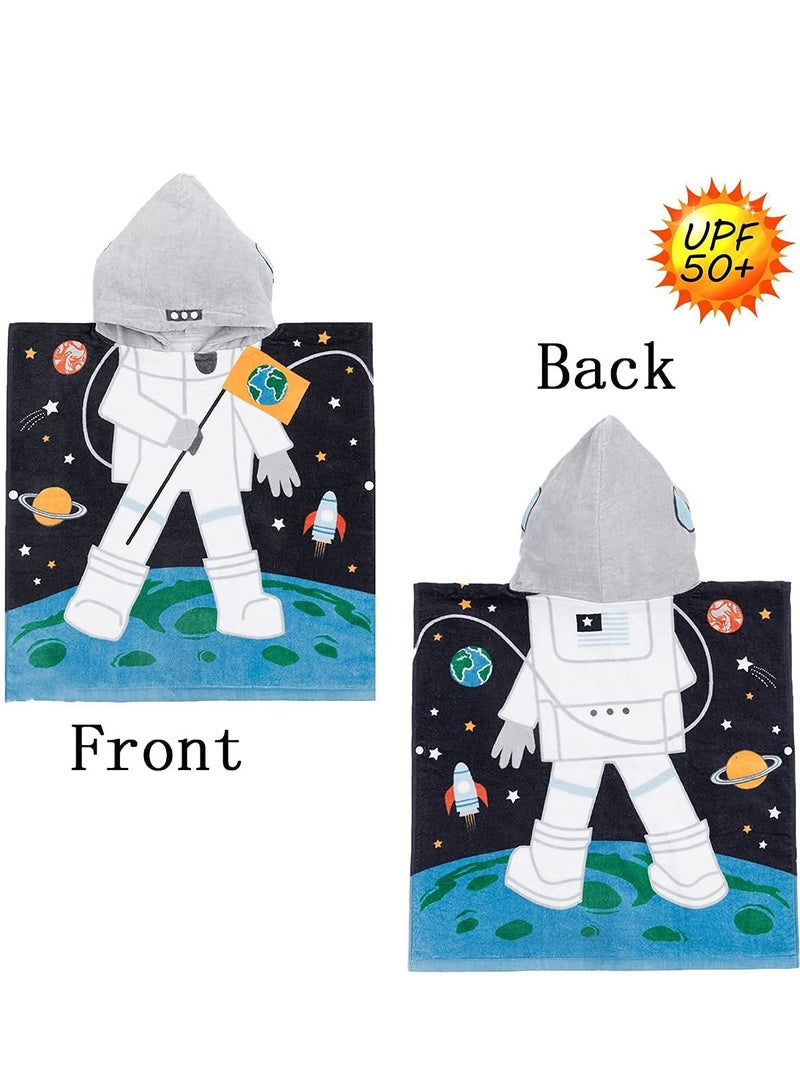 Kids Hooded Beach Towels 48 x 24inch, Super Absorbent Bath Towel Pool Towel for Boys and Girls 2-5 Years,Perfect for Bath, Pool, Beach, Astronaut Theme - Image 4