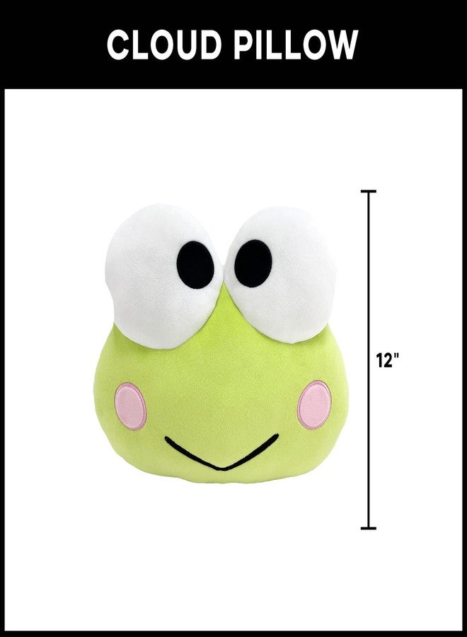 NORTHWEST Keroppi Hello Keroppi Cloud Pillow 12" - Plush Kids Stuffed Toy, Cartoon Character, Bedroom Decor, Gift for Girls & Boys - Image 4