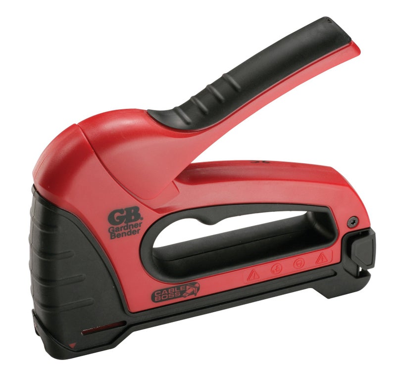 Gardner Bender MSG-501 Heavy-Duty Cable Boss Staple Gun, Professional Grade, Secures (NM) Coax, & Low-Volt Cable, Red - Image 1