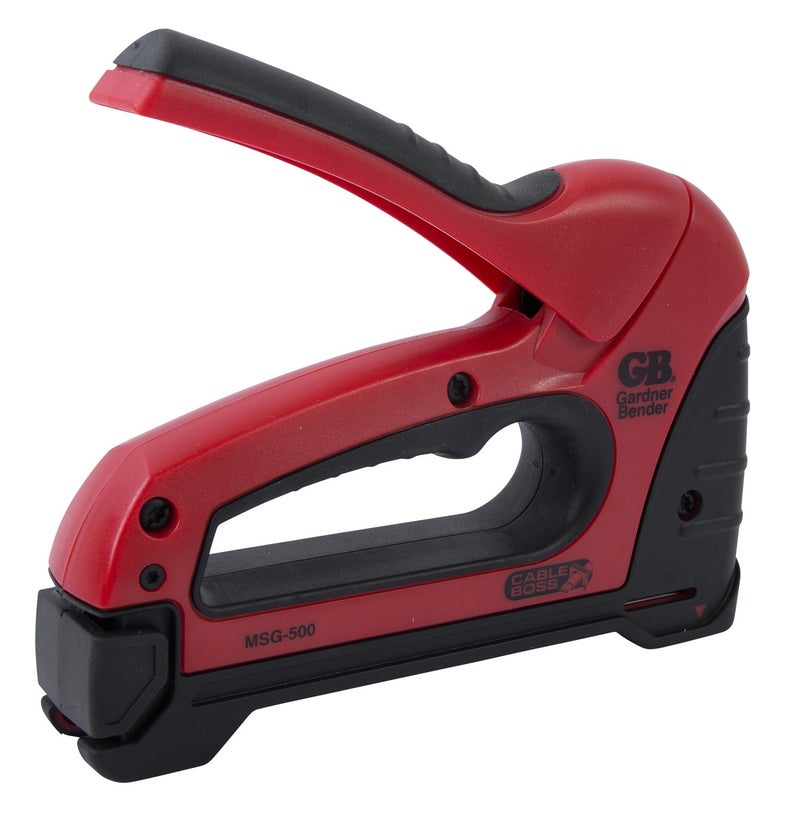 Gardner Bender MSG-501 Heavy-Duty Cable Boss Staple Gun, Professional Grade, Secures (NM) Coax, & Low-Volt Cable, Red - Image 2