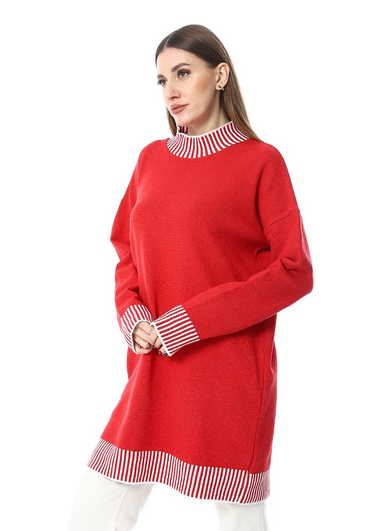 Caesar Women Wool Long Pullover With High Neck  - Image 4