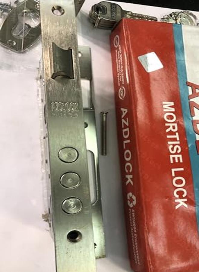 قفل شقة Azdlock بمفتاح مسطح فضي اللون - Image 1