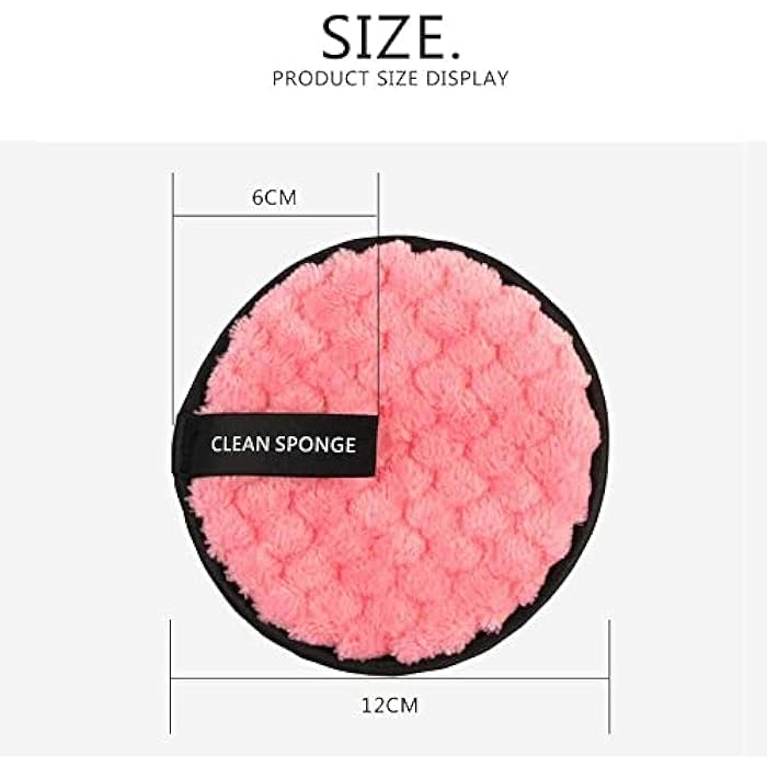 N.C NC Makeup Remover Cloth, 3 Pieces Reusable & Washable Facial Cleansing Puff, Chemical-Free Double-Sided Soft Microfibre Removal Pads - Immediately with Just Water - Image 2
