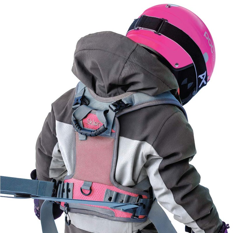 Sklon Ski and Snowboard Harness Trainer for Kids - Teach Your Child The Fundamentals of Skiing and Snowboarding - Premium Training Leash Equipment Prepares Them to Handle The Slopes (Pink Snowflake) - Image 1