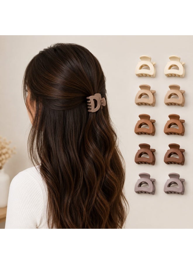 JAGRAVO 28 PCS Mini Hair Accessories Set Matte Claw Clips, Flower Hair Clips & Spiral Hair Ties Neutral Colors - Image 2