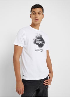 LACOSTE Logo Graphic Crew Neck T-Shirt  - Image 1
