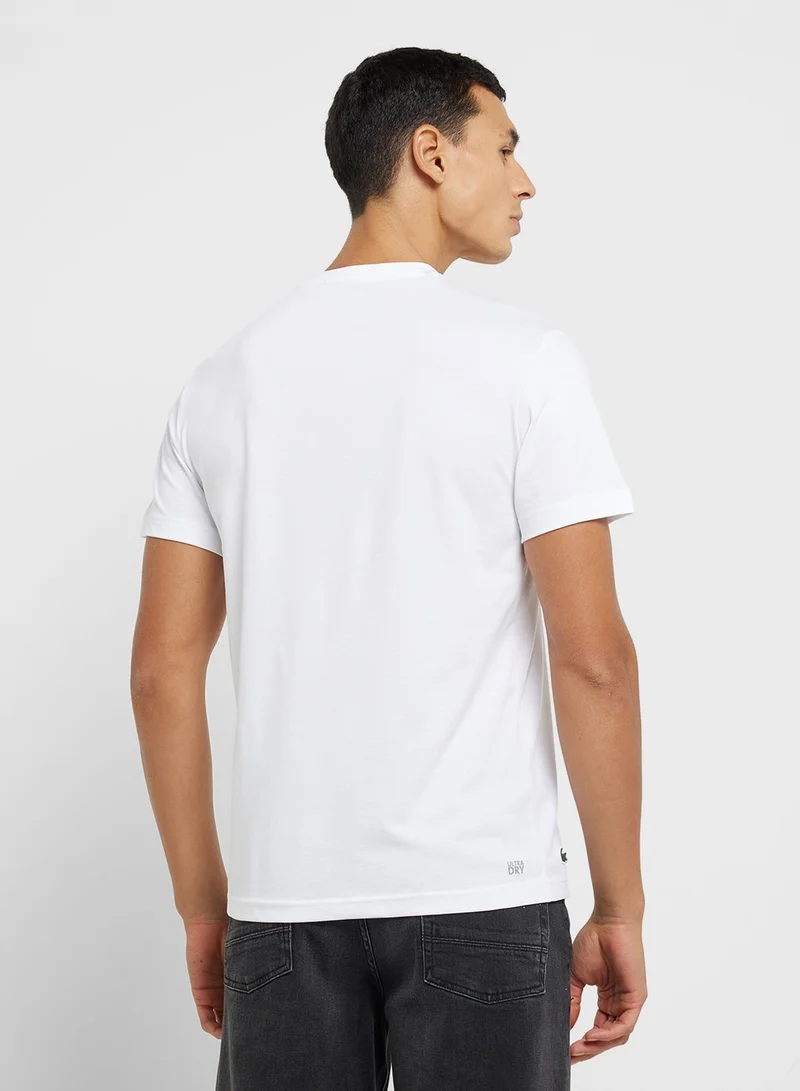 LACOSTE Logo Graphic Crew Neck T-Shirt