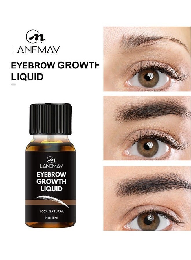 LANEMAY Eyebrow Growth Liquid，Thick Curly and Slender Eyebrow Care Solution , Eyebrow Growth Solution, Natural Growth 15ml - Image 1