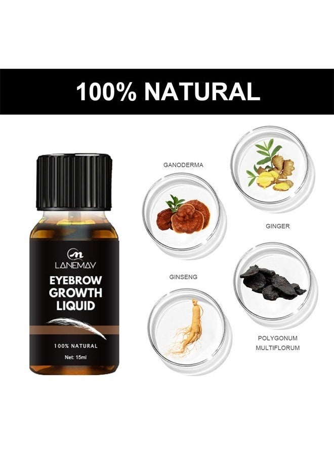 LANEMAY Eyebrow Growth Liquid，Thick Curly and Slender Eyebrow Care Solution , Eyebrow Growth Solution, Natural Growth 15ml - Image 2