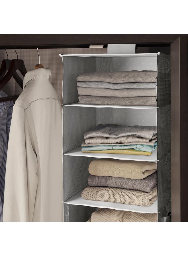 erorex Hanging Storage With 7 Compartments, Grey/Patterned, 30X30X90 Cm - Image 4