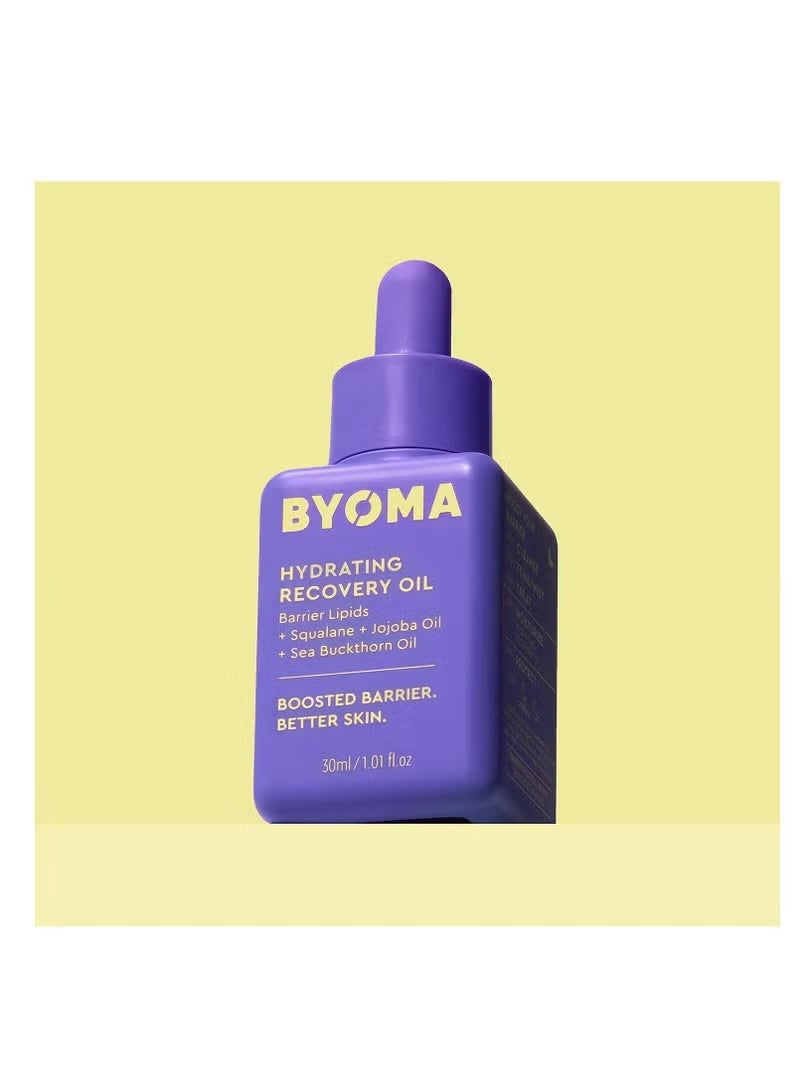 BYOMA Hydrating Recovery Oil Luxury Face Oil With Squalane Jojoba Oil & Seabuckthorn Oil Instant Radiant And Glowy Skin Barrier Repair Facial Oil 1.01 Fl. Oz - Image 2