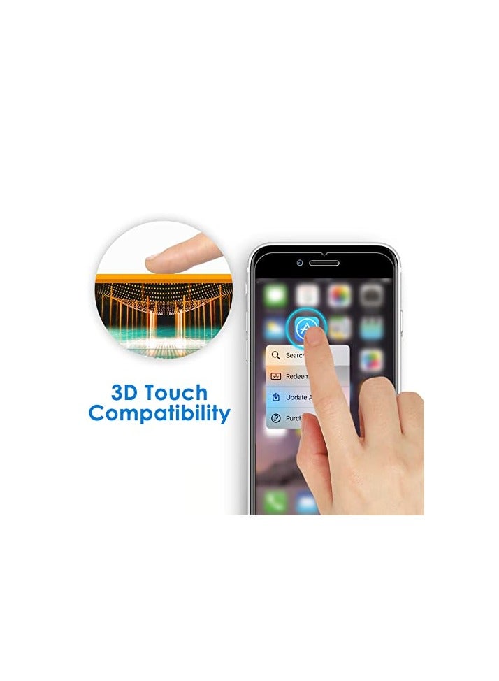 جي تيك واقي شاشة JETech مكون من 3 قطع لهاتف iPhone SE 3/2 (إصدار 2022/2020)، iPhone 8، iPhone 7، iPhone 6s وiPhone 6، طبقة من الزجاج المقوى، 4.7 بوصة - Image 2