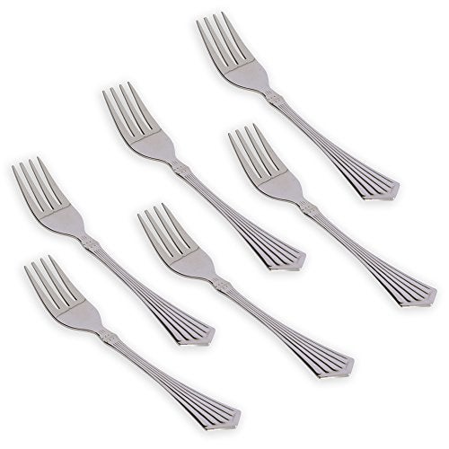 Kishco Symphony Stainless Steel Dessert/Dinner Fork Set - Pack of 6 - Image 1