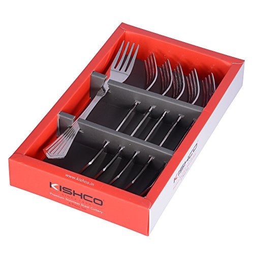 Kishco Symphony Stainless Steel Dessert/Dinner Fork Set - Pack of 6 - Image 2