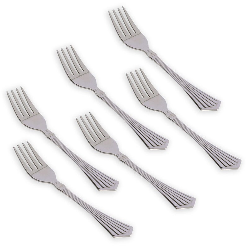 Kishco Symphony Stainless Steel Dessert/Dinner Fork Set - Pack of 6 - Image 4
