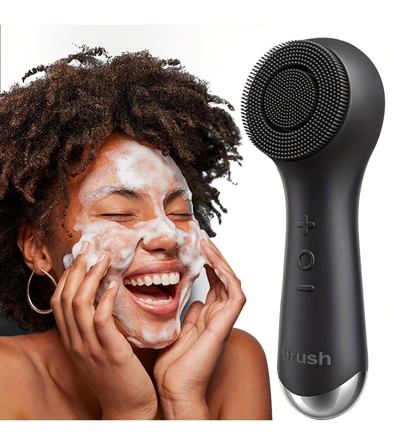 360 Degree Rotating Cleaning Stick For Neck And Face Massage With Two Vibrating Modes USB Rechargeable Waterproof Purple - Image 2