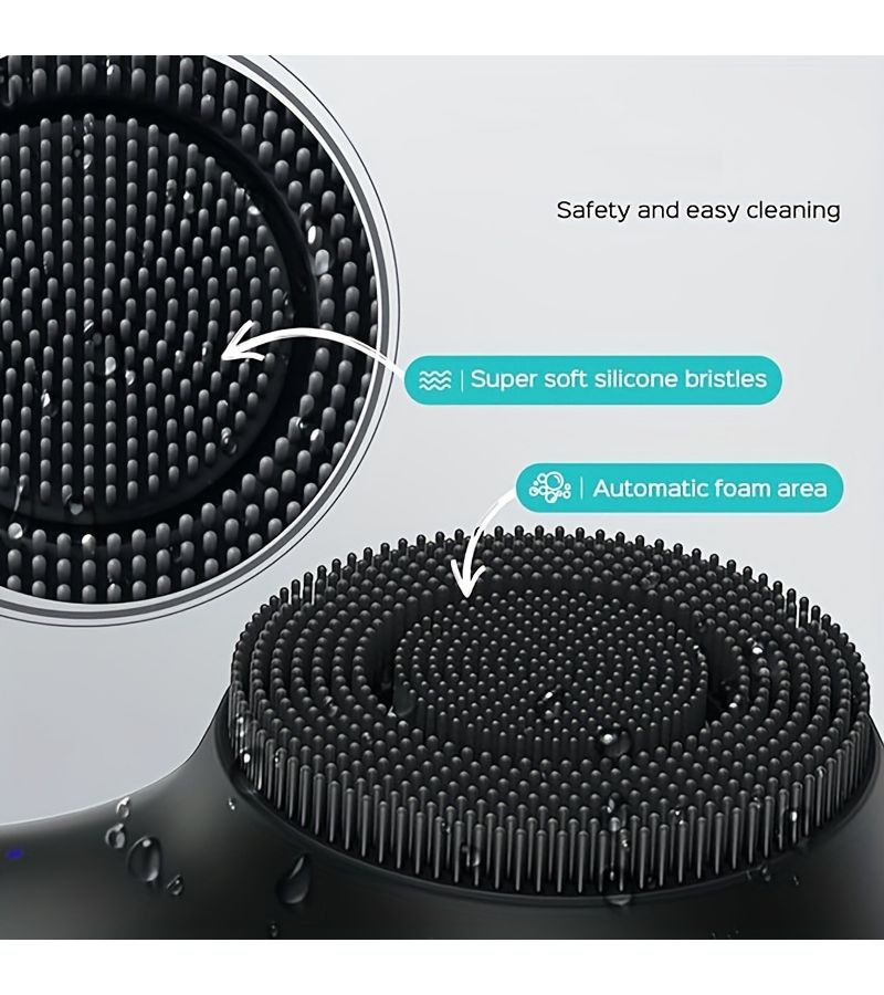 360 Degree Rotating Cleaning Stick For Neck And Face Massage With Two Vibrating Modes USB Rechargeable Waterproof Purple - Image 4