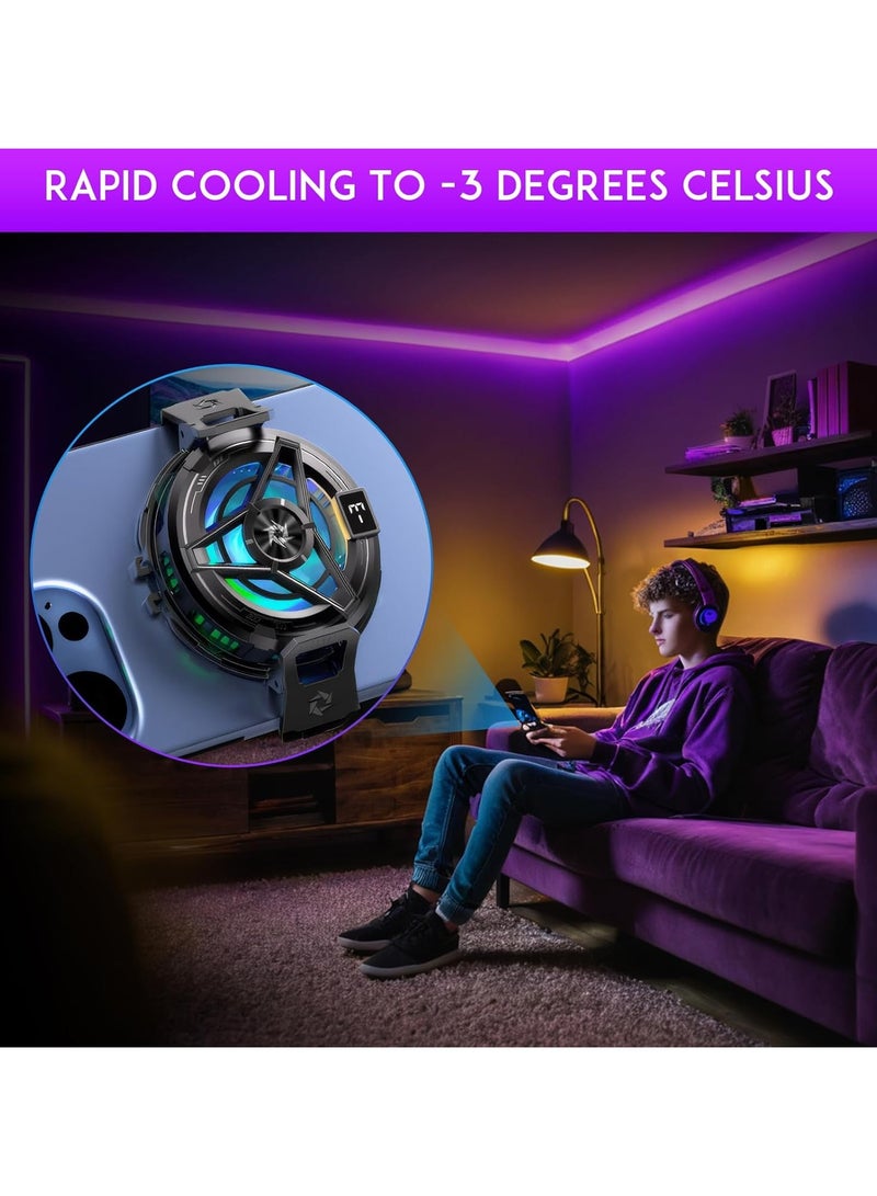 Loquat iPad Radiator Magnetic Tablet Cooler For iPhone iPad Android Tablet Compatible Magnetic Semiconductor Heat Sink With Temperature Display Radiator Cooler - Image 2