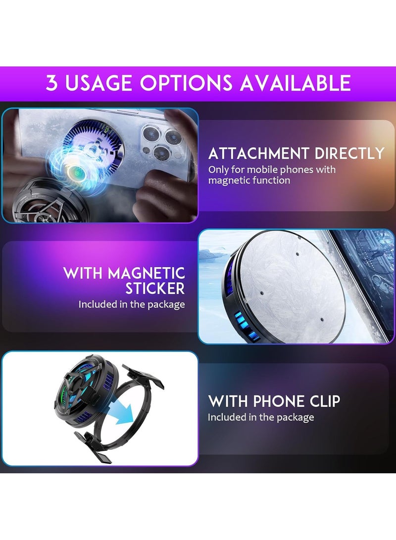 Loquat iPad Radiator Magnetic Tablet Cooler For iPhone iPad Android Tablet Compatible Magnetic Semiconductor Heat Sink With Temperature Display Radiator Cooler - Image 4