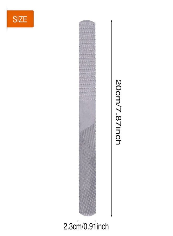 Chazcool 4 Way Wood Rasp File, 4 in 1 Steel Flat Rasp File Half Round Carpentry Woodworking Hand Tool for Carpentry Woodworking 8inch/200mm - Image 2
