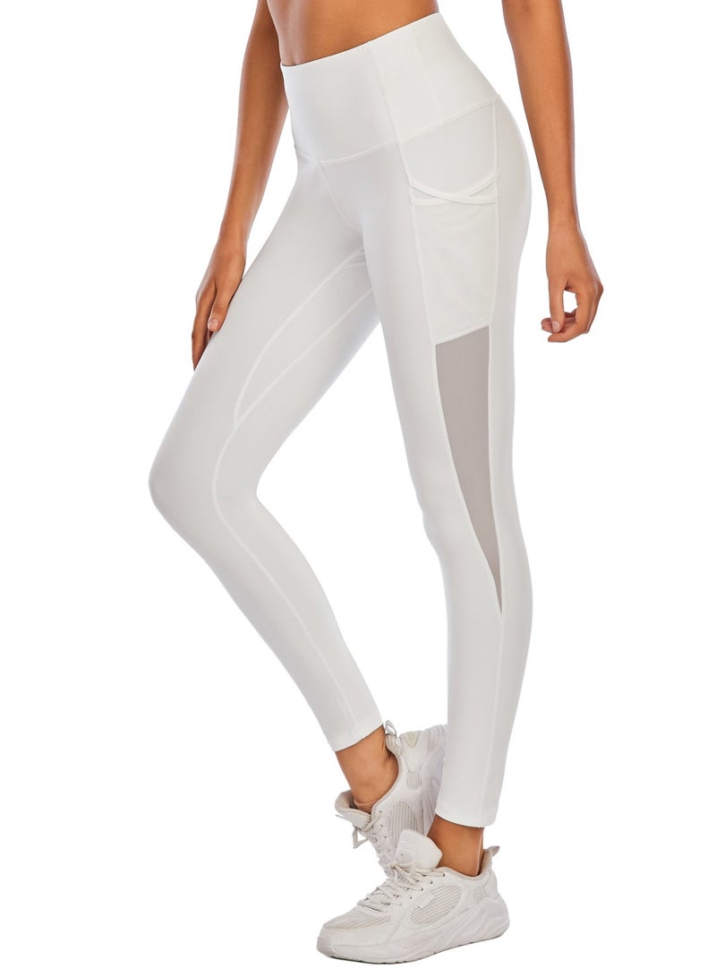 Loquat White solid color yoga pants skin-friendly high waist stretch tight waist sports and fitness pants lady  - Image 2