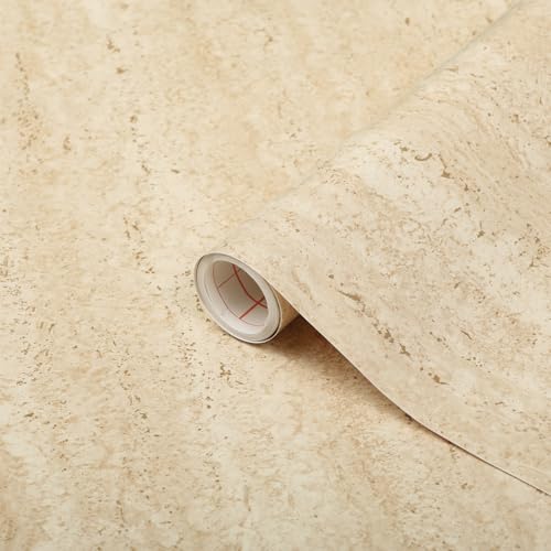 d-c-fix 346-0099 Decorative Self-Adhesive Film, Beige Marble, 17" x 78" Roll - Image 1