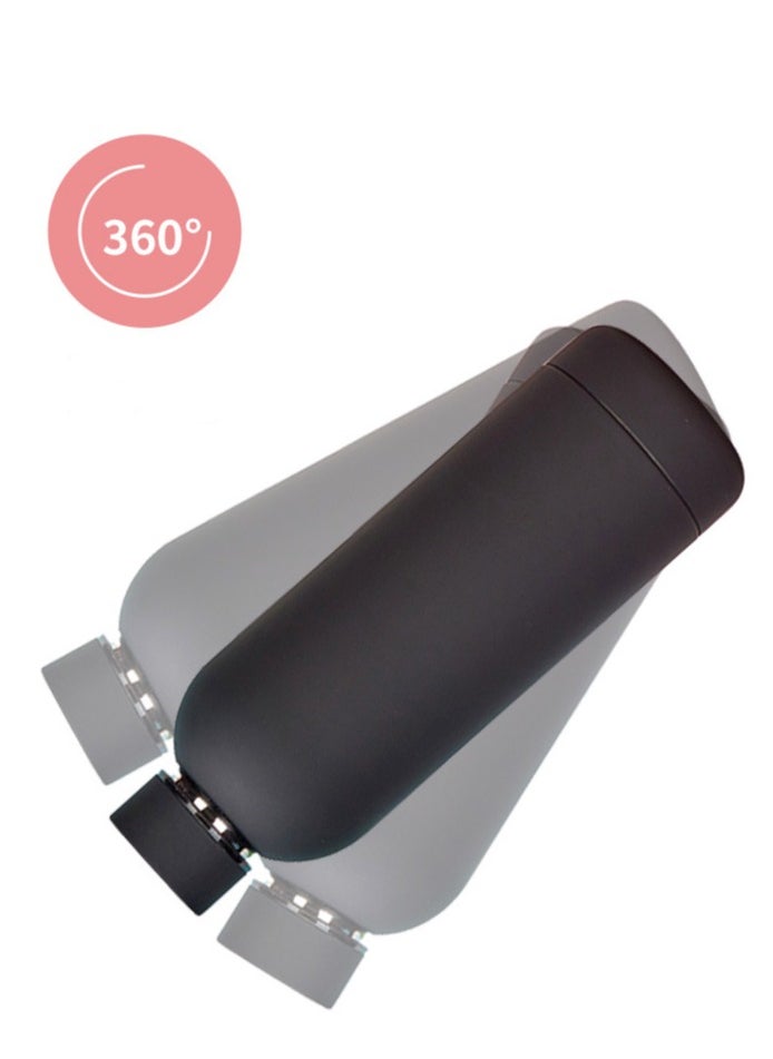 JoyousSto Stainless Steel  insulated Thermos soft touch with neck tags travel water bottle Long Lasting Hot or Cold Drinks Black 500ml  - Image 3