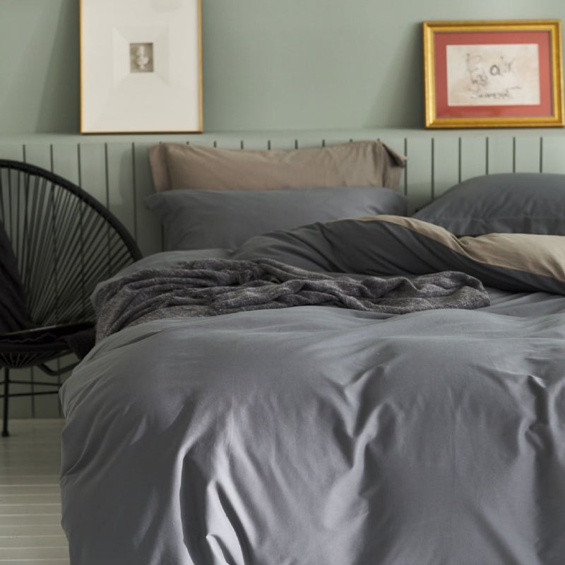 T380 Xinjiang Long Staple Cotton Light Sanding Cotton Four-Piece Set ~ High-End Simple Solid Color Bed Sheet Bedding Bedding - Image 2