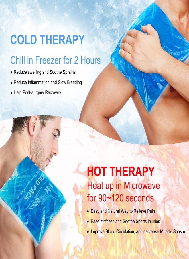 Blobuste Large Ice Packs for Injuries Reusable Gel(8.3''×12.4'', 2 Pack Flexible Cold Pack for Pain Relief, Hot/Cold Compress Therapy Gel Freezer Pack for Shoulder, Back, Legs, Knee, Surgery, Swelling - Image 4