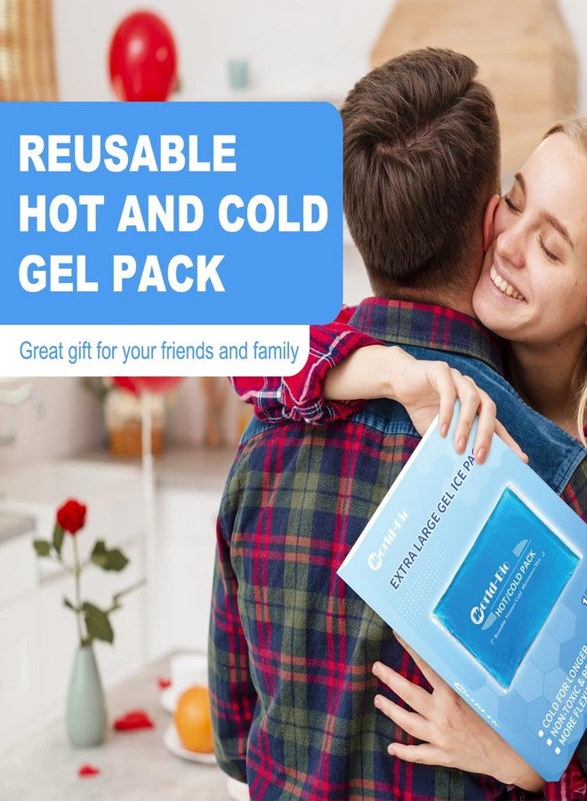 Blobuste Large Ice Packs for Injuries Reusable Gel(8.3''×12.4'', 2 Pack Flexible Cold Pack for Pain Relief, Hot/Cold Compress Therapy Gel Freezer Pack for Shoulder, Back, Legs, Knee, Surgery, Swelling - Image 5
