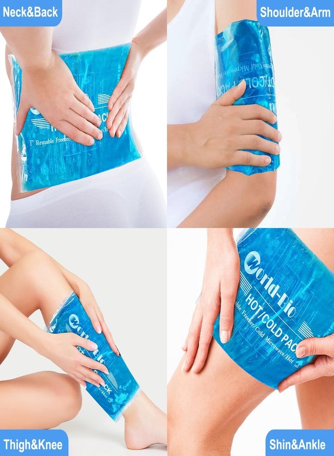Blobuste Large Ice Packs for Injuries Reusable Gel(8.3''×12.4'', 2 Pack Flexible Cold Pack for Pain Relief, Hot/Cold Compress Therapy Gel Freezer Pack for Shoulder, Back, Legs, Knee, Surgery, Swelling - Image 3