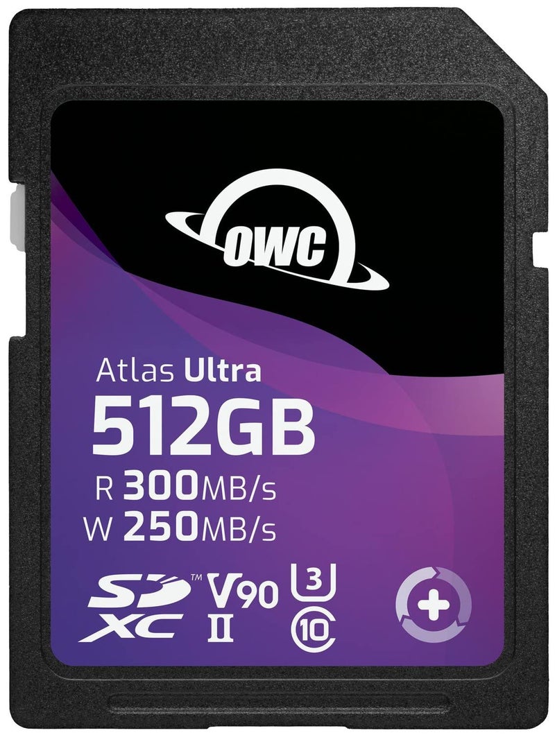 OWC Atlas Ultra 512GB SDXC UHS-II V90 Media Card - Image 1