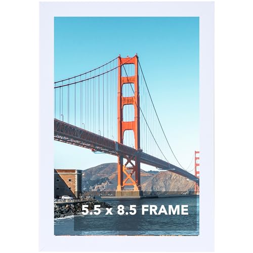 OMISHE 55x85 inch Picture Frame White for Wall Hanging or Tabletop Poster 55 x 85 Frame Wall Gallery Photo Frame White