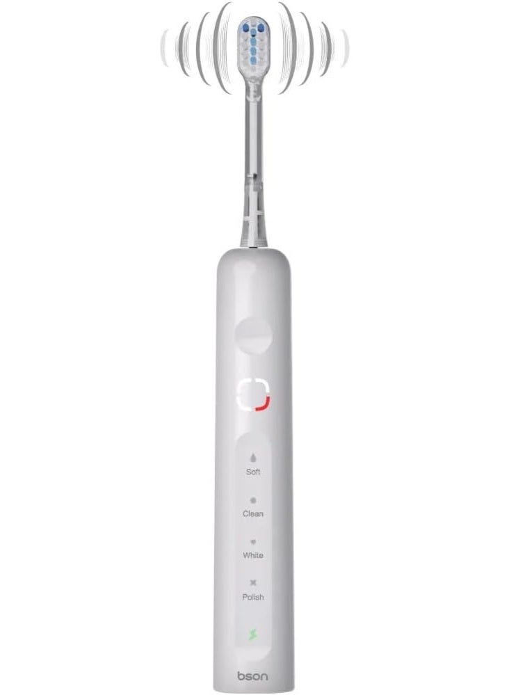Electric Sonic Toothbrush, AI Smart Gyroscopic Technology, 26400 SPM High Frequency Sonic Cleaning, 4 Modes Whitening & Gum Care, IPX7 Waterproof Rechargeable Oral Care Brush