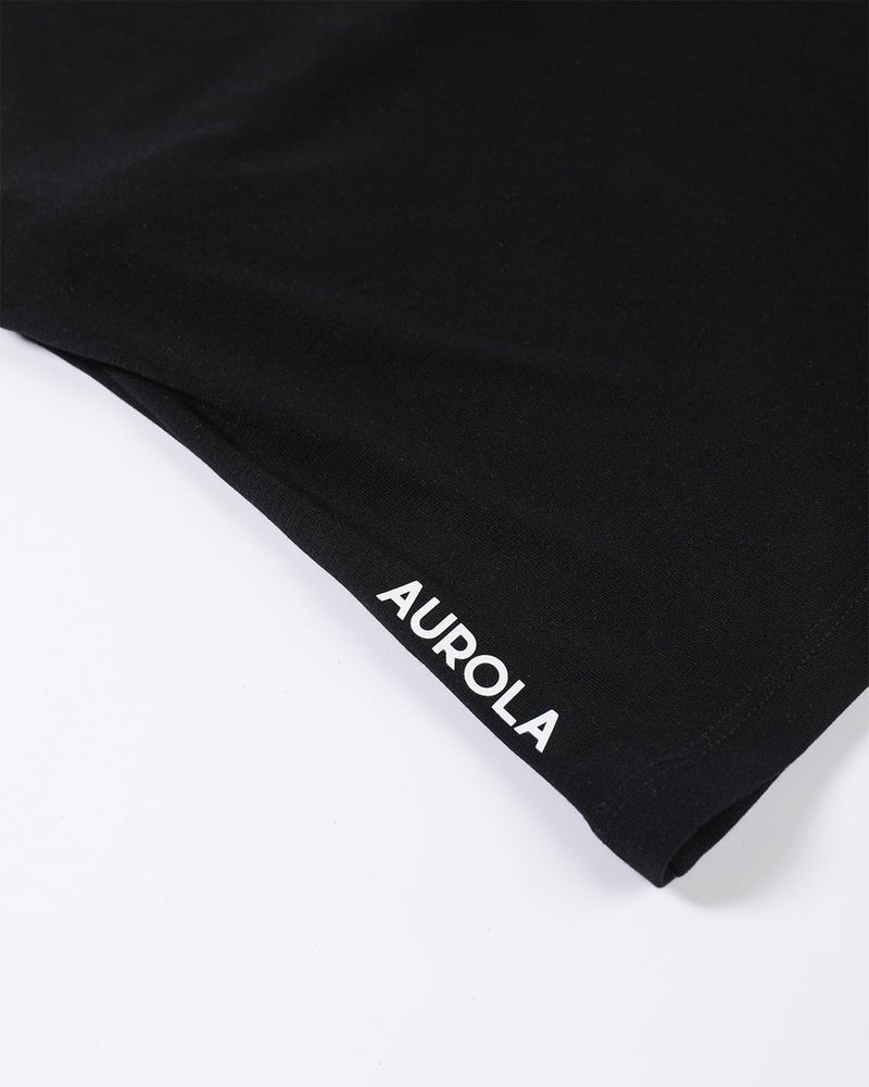 AUROLA Everyday Fitted T-Shirt for Women,Crew Neck Basic Short Sleeves T ShirtCrop Tops Modal Slim Fit Tee (Black,L) - Image 4