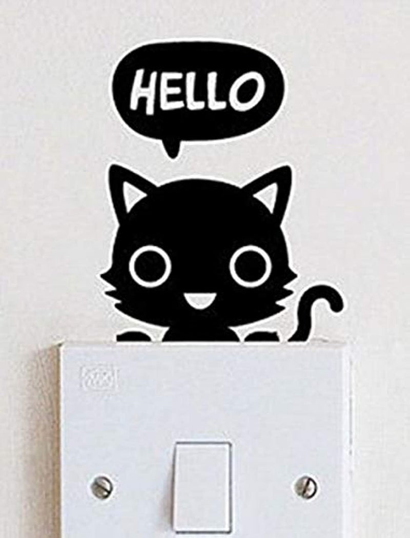 ECVV Cat Wall Sticker Decoration For The Doorbell Or Laptop Switch Light - Image 1