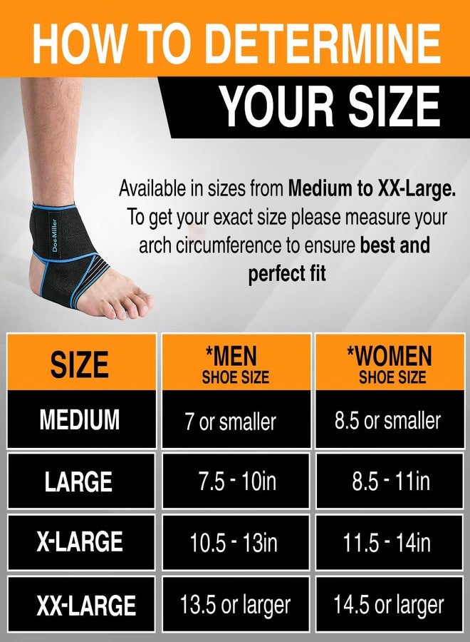 Doc Miller Ankle Brace for Men & Women – Adjustable Ankle Support Brace with Compression Wrap for Sprained Ankle, Plantar Fasciitis, Tendonitis & Swelling – Running, Sports, One Size Fits Most - Image 4