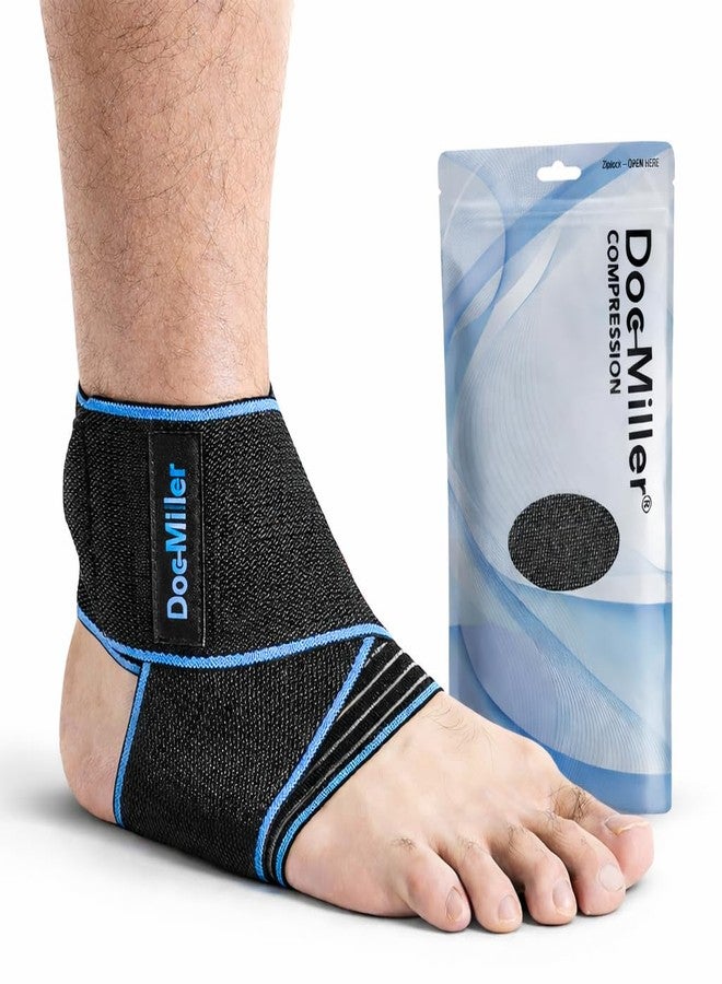 Doc Miller Ankle Brace for Men & Women – Adjustable Ankle Support Brace with Compression Wrap for Sprained Ankle, Plantar Fasciitis, Tendonitis & Swelling – Running, Sports, One Size Fits Most - Image 1