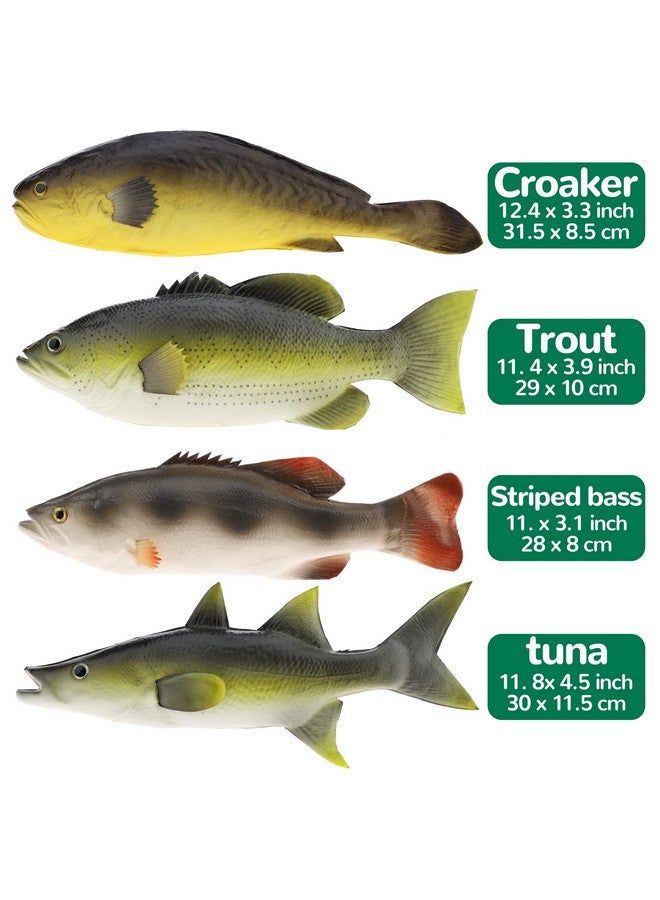 جريسورث زينة سمكة صناعية من Gresorth مكونة من 4 قطع، نموذج طعام صناعي، ديكور منزلي، حفلة، حديقة، مطبخ، متجر، عرض، نموذج ألعاب معلق واقعي - Image 2