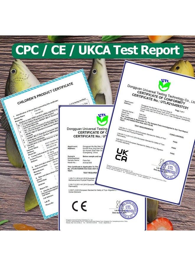 جريسورث زينة سمكة صناعية من Gresorth مكونة من 4 قطع، نموذج طعام صناعي، ديكور منزلي، حفلة، حديقة، مطبخ، متجر، عرض، نموذج ألعاب معلق واقعي - Image 4