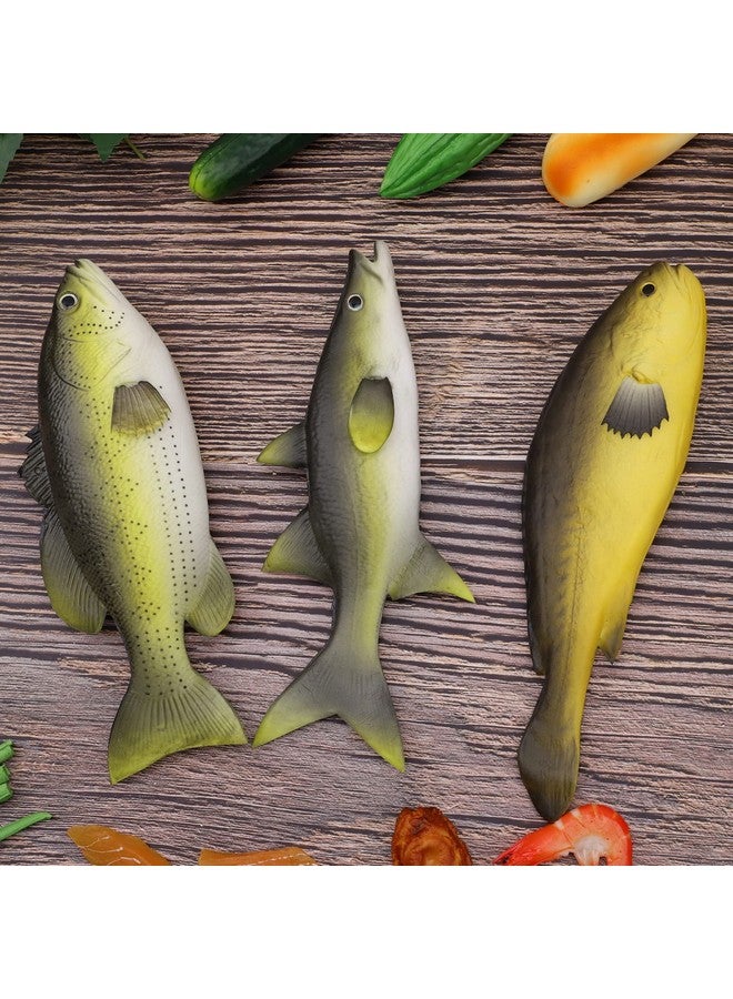 جريسورث زينة سمكة صناعية من Gresorth مكونة من 4 قطع، نموذج طعام صناعي، ديكور منزلي، حفلة، حديقة، مطبخ، متجر، عرض، نموذج ألعاب معلق واقعي - Image 5