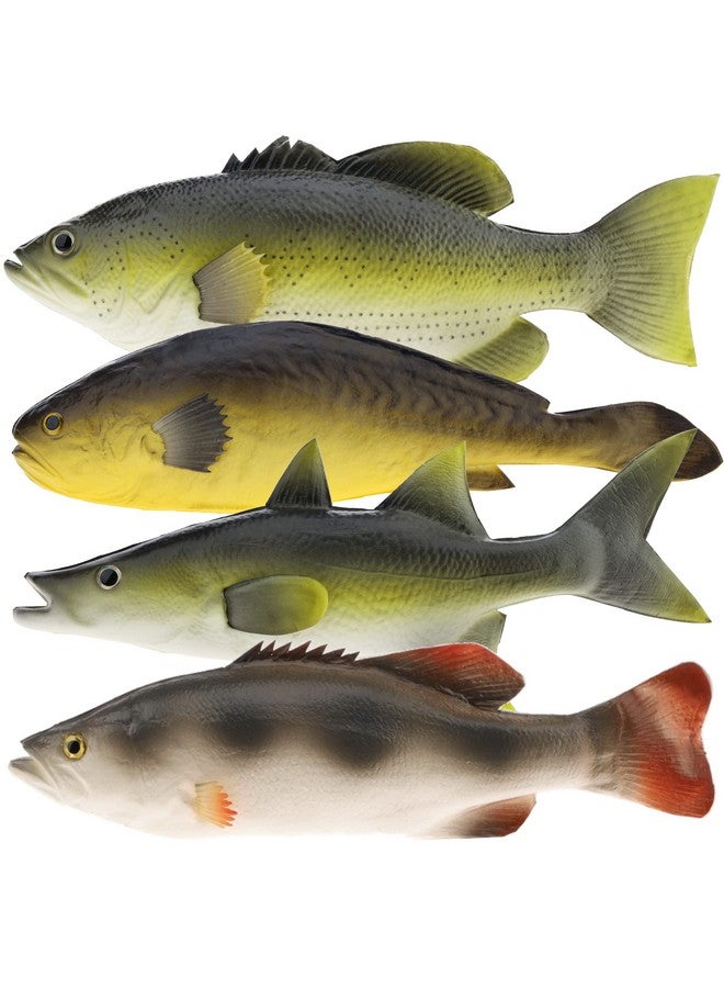 جريسورث زينة سمكة صناعية من Gresorth مكونة من 4 قطع، نموذج طعام صناعي، ديكور منزلي، حفلة، حديقة، مطبخ، متجر، عرض، نموذج ألعاب معلق واقعي - Image 1
